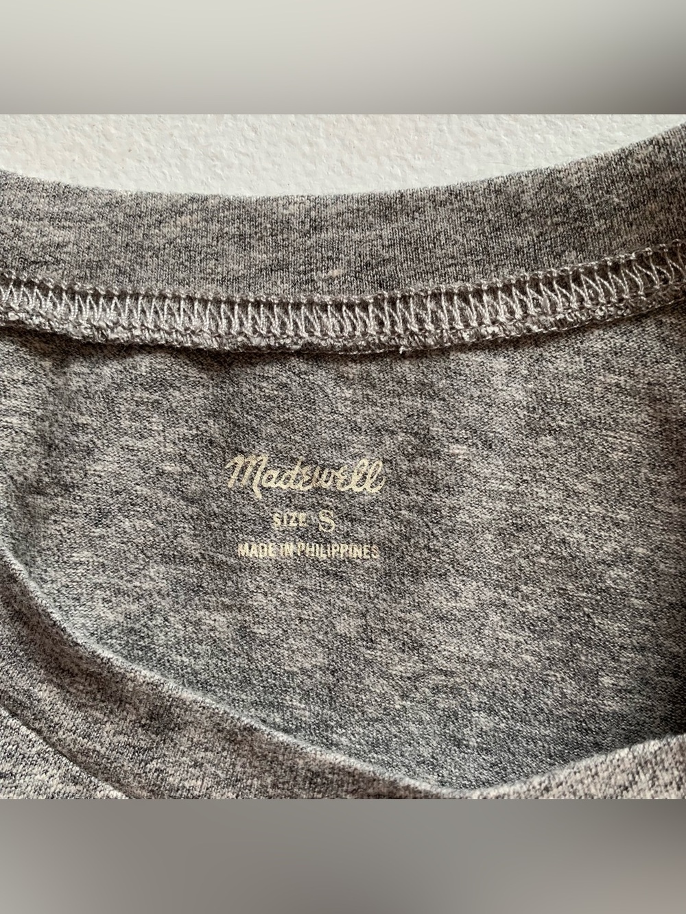 Madewell Grey Triblend Ex-Boyfriend Tee Size Small NWT Short Sleeve Crew T-Shirt - Picture 4 of 5